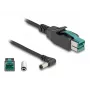 DeLOCK kabel PoweredUSB męski 12 V na DC 5.5 x 2.5 mm męski kątowy 1 m
