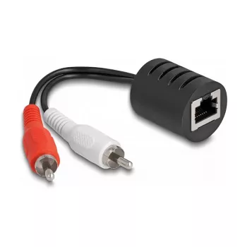 DeLOCK 87857 kabel audio 2 x RCA RJ-45 czarny czerwony biały