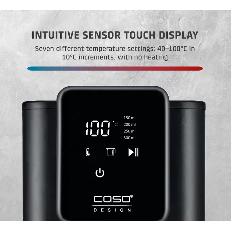 Caso Turbo Hot Water Dispenser | HW 616 | Dystrybutor wody | 2600 W | 2,5 L | Tworzywo sztuczne/Stal nierdzewna | Czarny/Stal nierdzewna