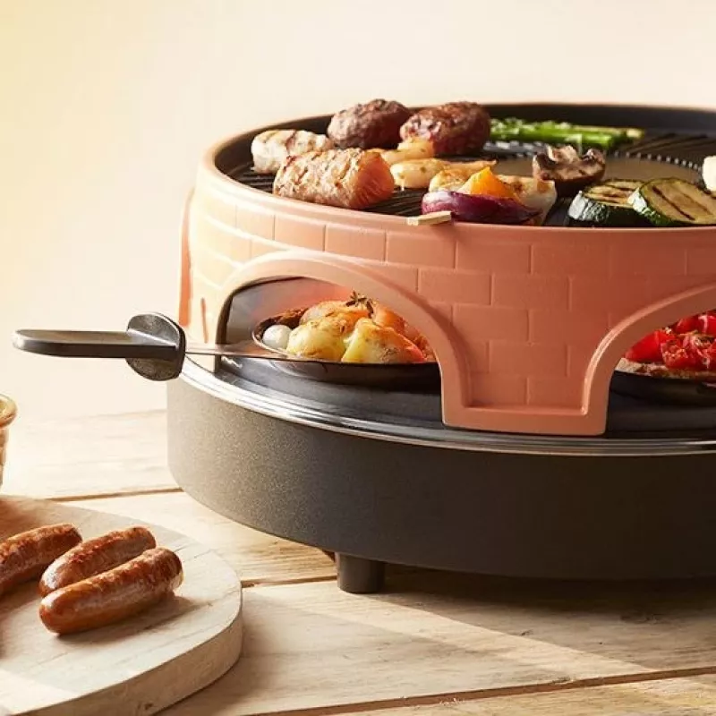 Emerio PO-113255.4 grill do raclette 1500 W Czarny, Brązowy