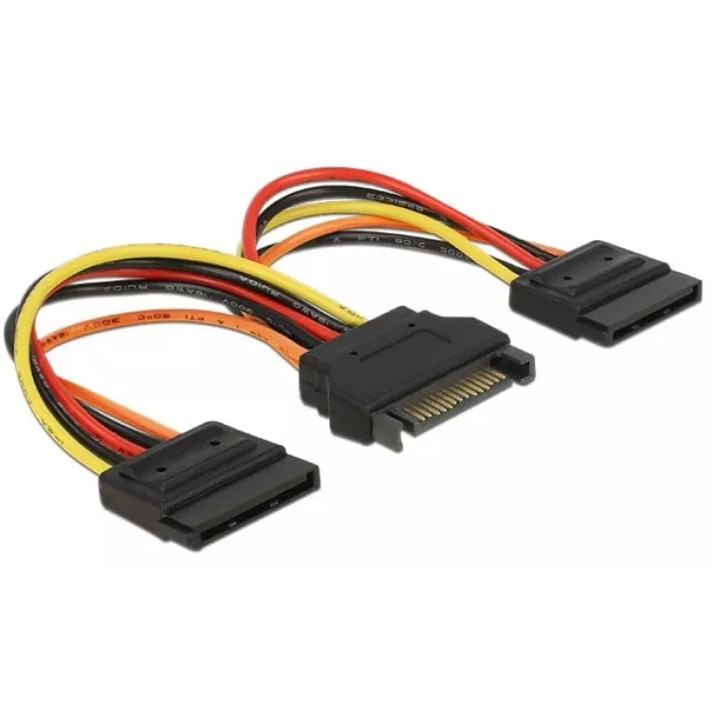 Wewnętrzny kabel zasilający DeLOCK 60143 0,15 m SATA 15-pin
