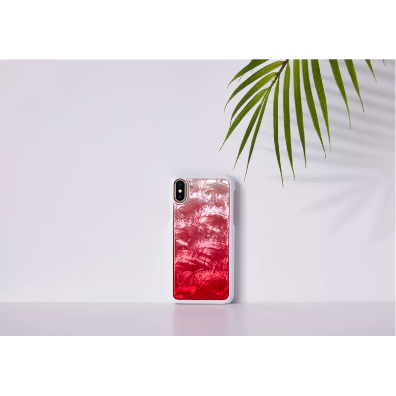 Etui ochronne iKins dla iPhone XS / iPhone X — Pink Lake biały