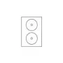 Avery - Etykiety CD/DVD - Białe - Okrągłe 117 mm - 50 etykiet (25 arkuszy x 2) (L7676-25)