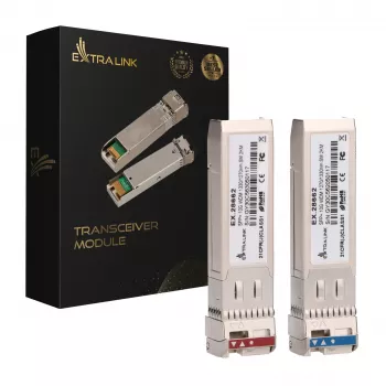 Extralink SFP+ 10G | Moduł SFP+ WDM | 10Gbps 1270/1330nm, jednomodowy, 2km, para