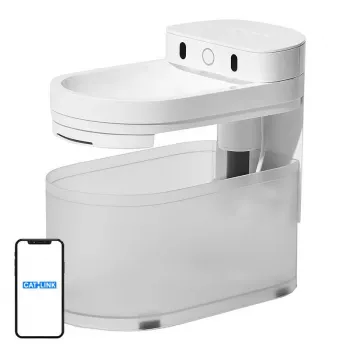 Automatyczne poidło dla zwierząt Catlink Pure 3 AI — uniwersalny dystrybutor karmy/wody, 2,3 l, ABS, bateria 5 Ah, 30 dB, biały
