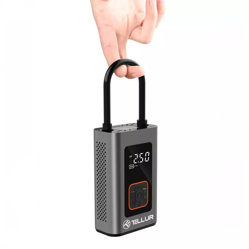 Przenośna sprężarka powietrza Tellur TLL158571 12V 150 PSI do opon samochodowych i artykułów nadmuchiwanych