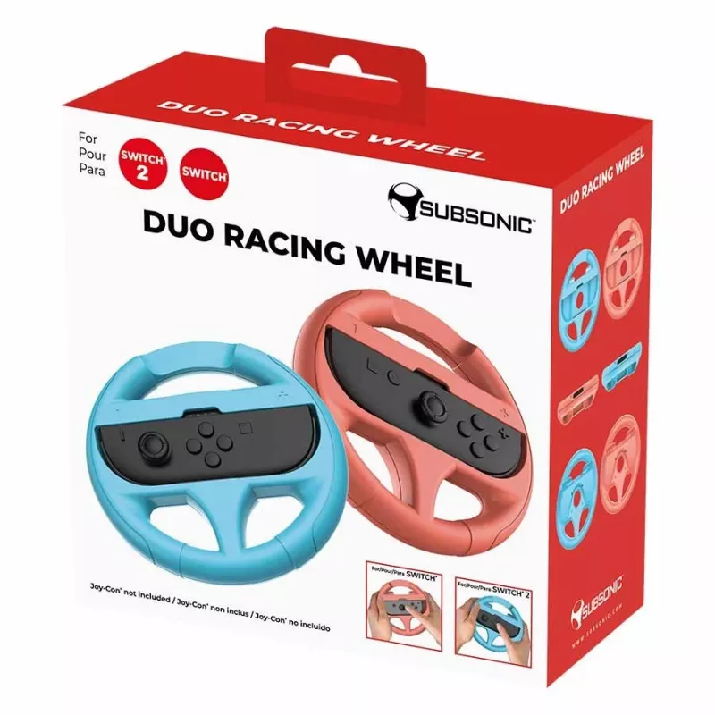 Wheel mod Subsonic Pack of 2 steering wheels for Switch & Switch 2 czerwony Turquoise