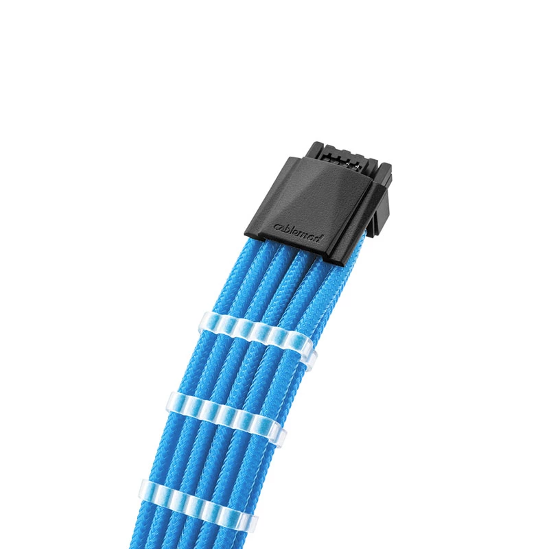 Zestaw kabli zasilających CableMod C-Series PRO ModMesh RM Czarny Label Hellblau CM-PCSR-16P3KIT-NKLB-R do zasilacza PC