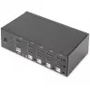 Przełącznik KVM Digitus DS-12883 4-portowy dwuekranowy 4K HDMI USB