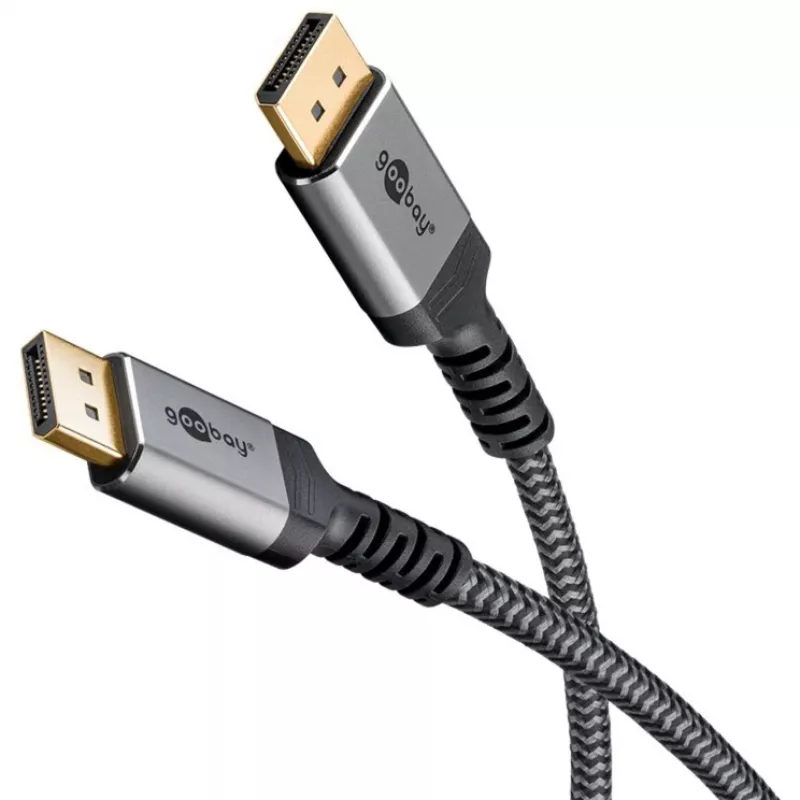 Pro Displayport 1.4 Sleeved - Kabel Wyświetlacza - 2m - Czarny