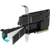 Karta adaptera PCIe icybox MB312M4P-B — 2× M.2 NVMe na PCIe 4.0 x8 (bifurkacja)