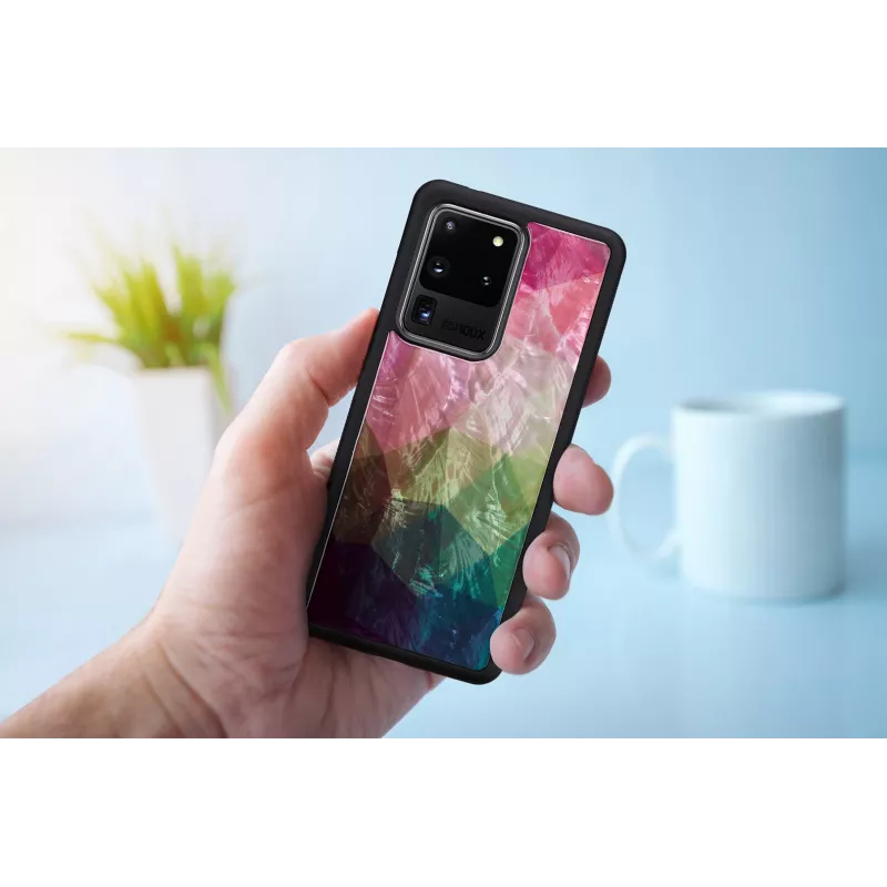 Etui ochronne iKins do Samsung Galaxy S20 Ultra — w kolorze czarnym z motywem kwiatu wodnego