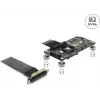 Adapter DELOCK PCI Express 3.0 x4 na M.2 Key M, kabel 10 cm, model 64357