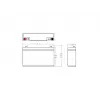 Akumulator AGM zielony Cell 6V 12Ah, 94×151×50 mm, 1,65 kg