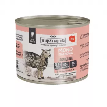 WIEJSKA ZAGRODA Lamb monoprotein mokra karma dla kota - 200g