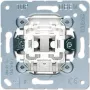 Przełącznik przyciskowy JUNG 534 U, 1P, 250 V AC, 10 A, metaliczny biały
