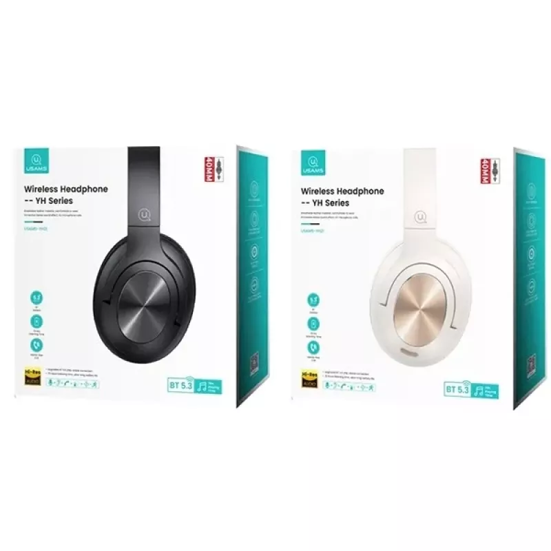 Słuchawki Usams Bluetooth 5.3 Nauszne Us-yh Series Czarny/czarny TDLYEJYS01