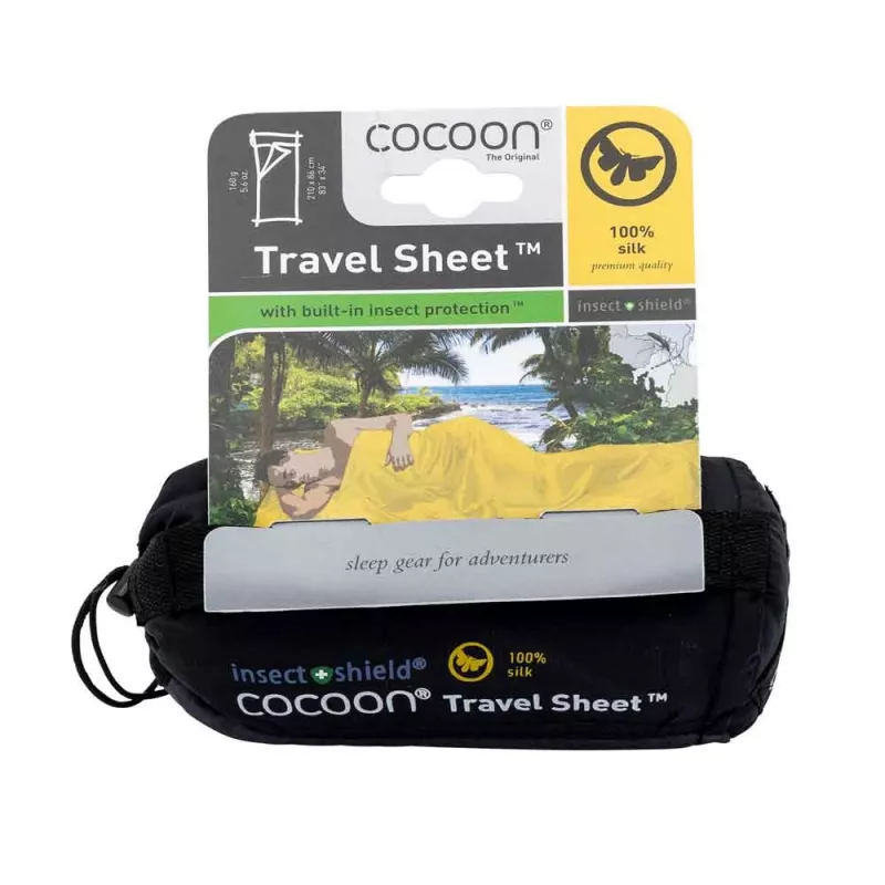 Cocoon TravelSheet Prostokątny śpiwór jedwabny szary