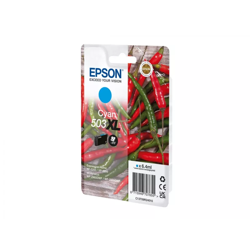 Epson 503XL wkład atramentowy 1 szt. Oryginalny Wysokowydajny (XL) Cyjan