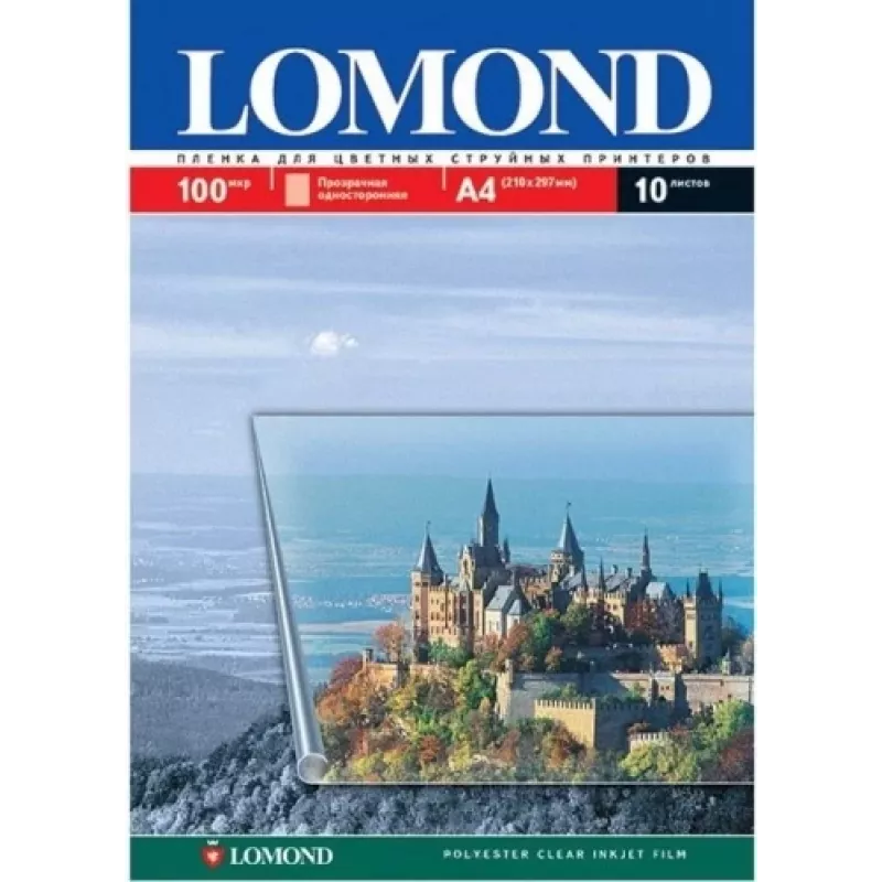 Folia PET Lomond do drukarek atramentowych przezroczysta A4, 50 arkuszy