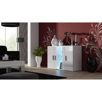 Cama Komoda 120 cm SOHO S7 biały/biały połysk