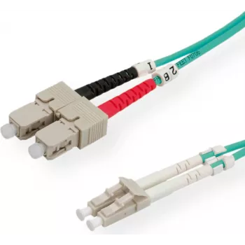 Kabel światłowodowy VALUE 50/125µm OM3, LC/SC, turkusowy 0,5m (21.99.8710)