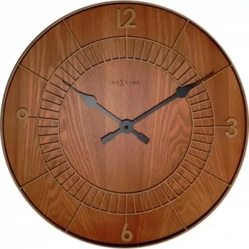 NeXtime klok 3113br Wood Round, Ø50 cm, Ścienny, Brązowy