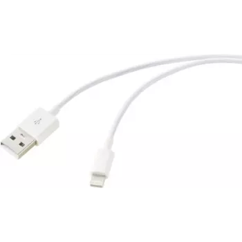 Kabel USB Renkforce USB 2.0 wtyk USB-A, wtyk Apple Lightning 2,00 m biały (matowy) RF-5724086 (RF-5724086)