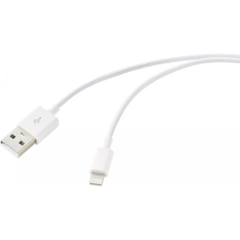 Kabel USB Renkforce USB 2.0 wtyk USB-A, wtyk Apple Lightning 2,00 m biały (matowy) RF-5724086 (RF-5724086)