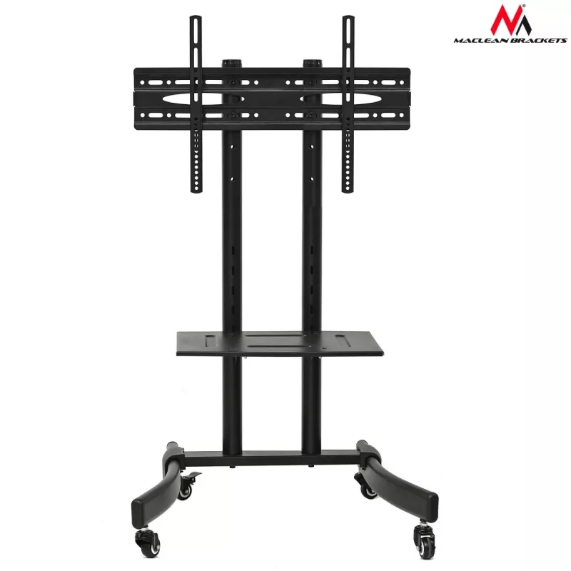 Maclean MC-739 profesjonalny stojak-wózek do telewizora na kółkach, 32-65 cali (165,1 cm), maks. 40 kg, VESA do 400x600, czarny