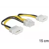 Wewnętrzny kabel zasilający DeLOCK 83410 0,15 m EPS 8-pin Molex 3-pin