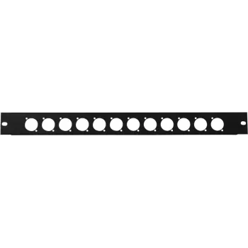 Panel przedni Omnitronic Z-19 12 x XLR D-Type 1U — panel rackowy z dwunastoma złączami XLR D-Type