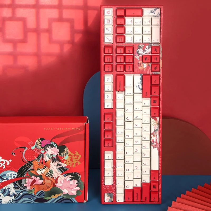 Varmilo VEA108 Koi Klawiatura gamingowa, MX-Brown, białe LED - układ US