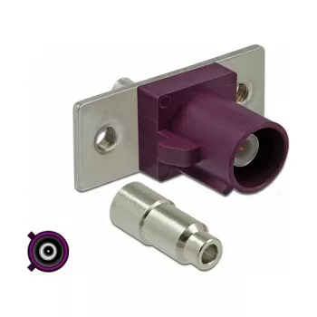 Złącze koncentryczne DELOCK 89819 FAKRA D męskie, pozłacane styki, 21,2×24×7,5 mm