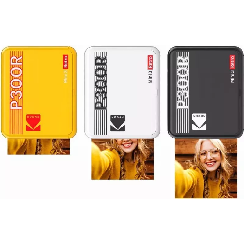 Drukarka Kodak Mini 3 Square Retro Pass Photo Printing Technology Żółta