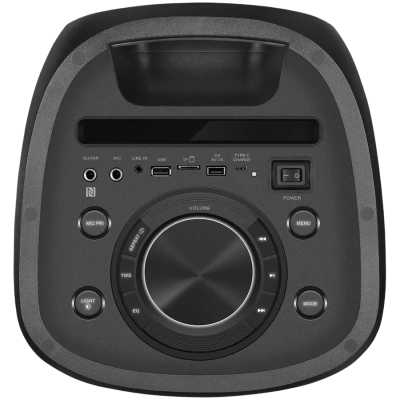 Głośnik SVEN PS-1050, czarny (200W, TWS, Bluetooth, FM, USB, microSD, wyświetlacz LED, 7200mAh)