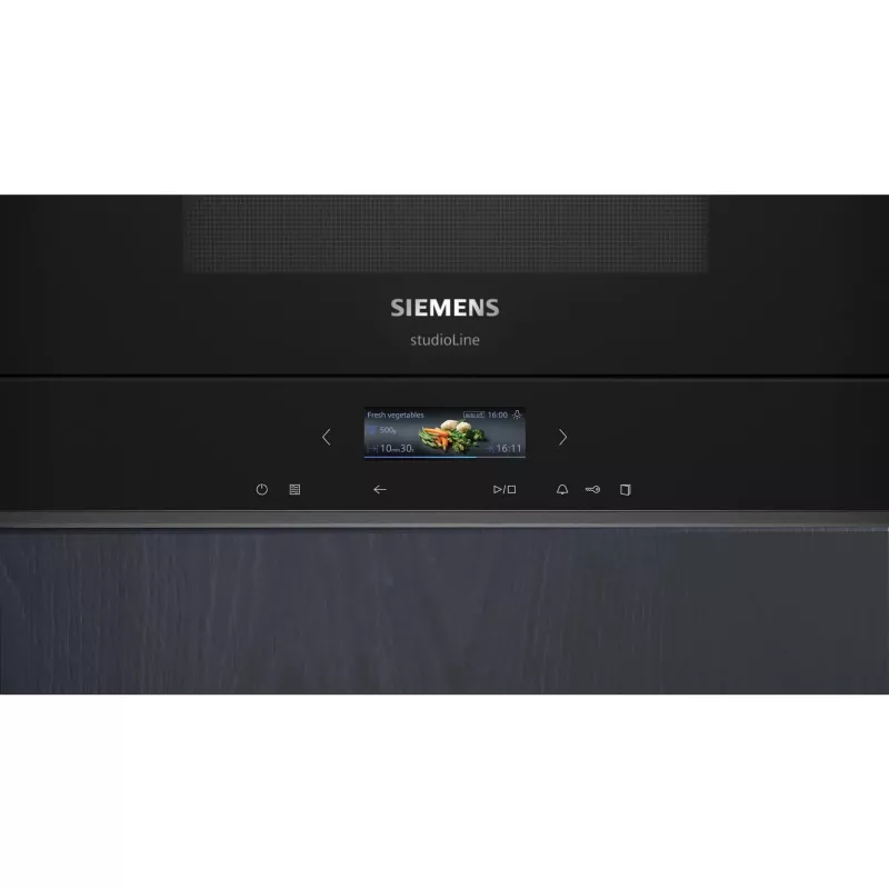 Siemens iQ700 BE732L1B1 Czarna Kuchenka mikrofalowa kombinowana Kuchenka mikrofalowa do zabudowy 21 l 900 W