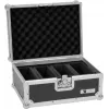 Flightcase Roadinger EC-4AC dla 4× AKKU płaski Light Series — futerał transportowy ochronny