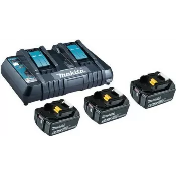 Makita DC18RD - Ładowarka + Akumulator 3 x - Li-Ion - 5 Ah - Ładowanie 2 akumulatorów