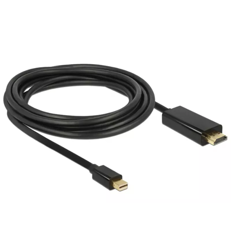 Przejściówka wideo DeLOCK 83698 Mini DisplayPort na HDMI 1 m Czarny
