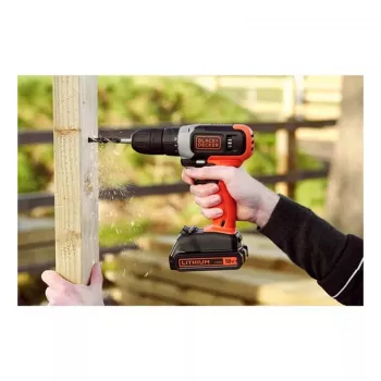 BLACK & DECKER | Wiertarko-wkrętarka akumulatorowa | BCD001C2-QW | 18 V | 2x1,5 Ah | Litowo-jonowa