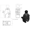 Podstawa zaciskowa RAM Mounts Tough-Claw Small RAP-B-400U, kompozytowa, kulka 2,54 cm, czarna