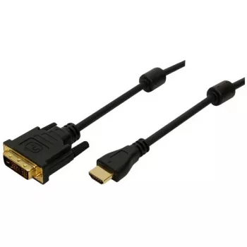 Logilink - Kabel wideo - HDMI / DVI - 30 AWG - HDMI, 19-pin (M) - DVI-D (M) - 2 m - Podwójna izolacja - Czarny (CH0004)
