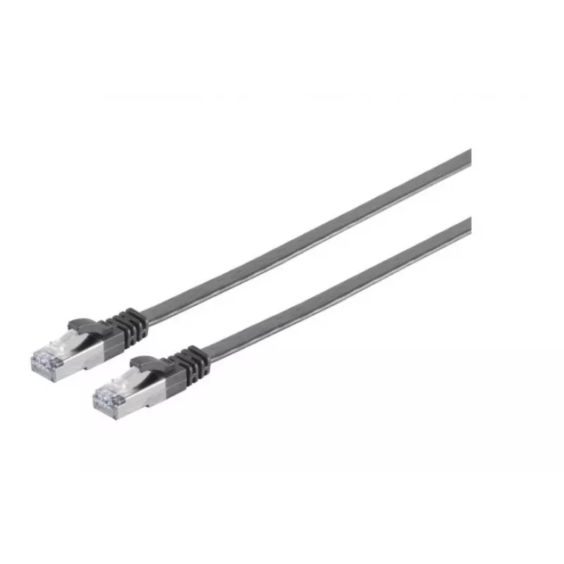 Kabel sieciowy Microconnect V-UTP6A02S-FLAT RJ-45 Cat6a 2m Czarny