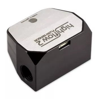 Czujnik przepływu Aqua-Computer Durchflusssensor high flow 2, 2x G1/4 – srebrny/czarny