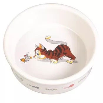 Porcelanowa miska dla kota Trixie 0,2 l (200 ml), Ø 11 cm, biała