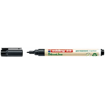 Marker permanentny Edding E25 EcoLine z końcówką kulistą Czarny