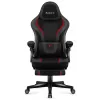 Fotel gamingowy huzaro Force 4.6 — ergonomiczne siedzisko z tkaniny, regulowana wysokość i pochylenie, podparcie lędźwiowe, maks. 130 kg, szerokość siedziska 41 cm