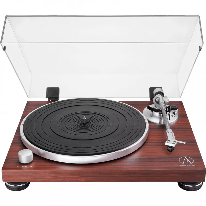 Gramofon audio z napędem paskowym Audio-Technica AT-LPW50BTRW Brązowy Manualny