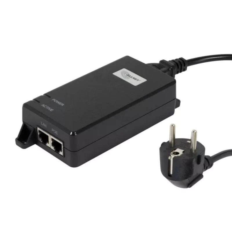 Iniektor PoE ALLNET ALL-PI102-BT60-5G 60W, obudowa plastikowa, jednoportowy PoE++
